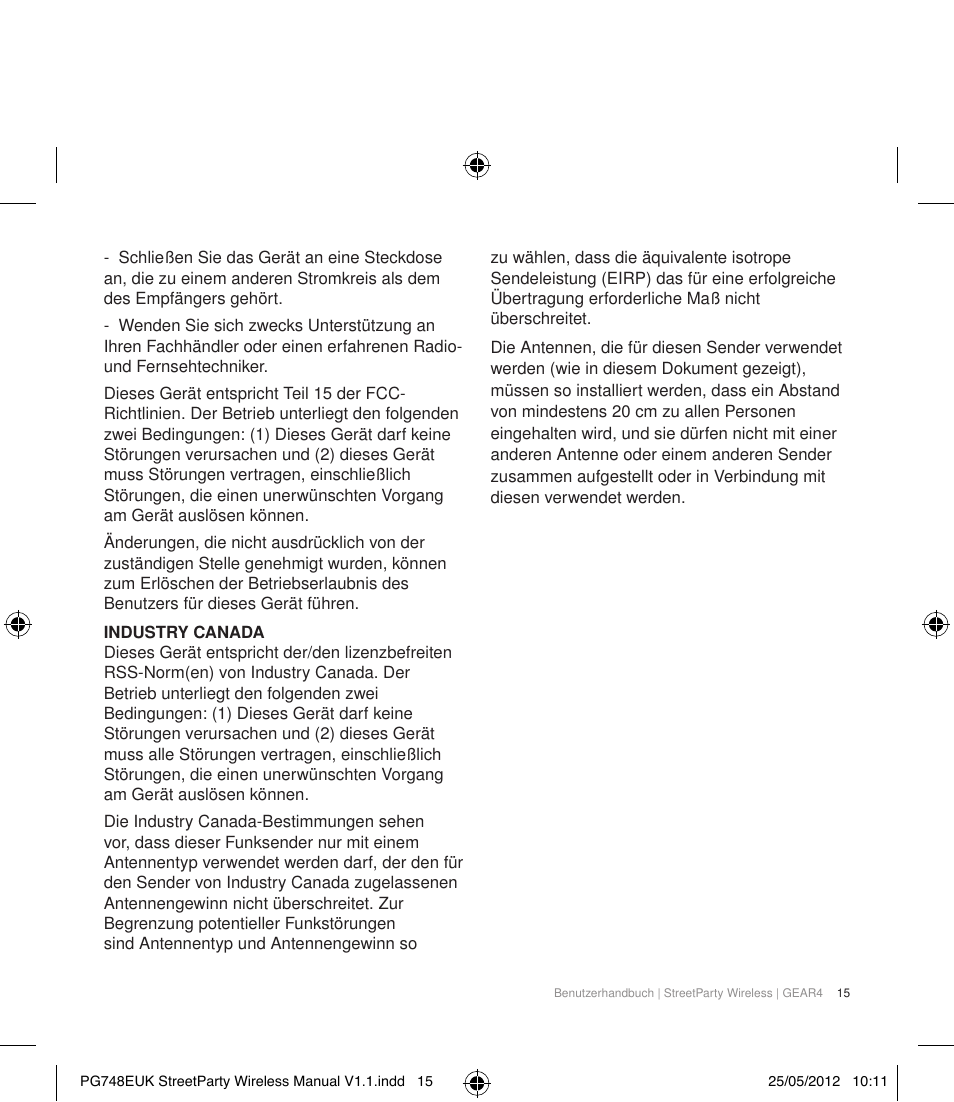 GEAR4 StreetParty Wireless User Manual | Page 18 / 56