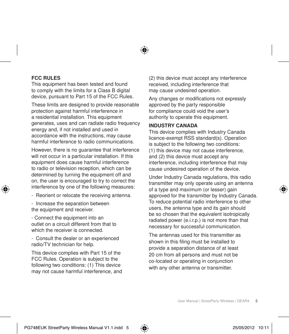 GEAR4 StreetParty Wireless User Manual | Page 8 / 56