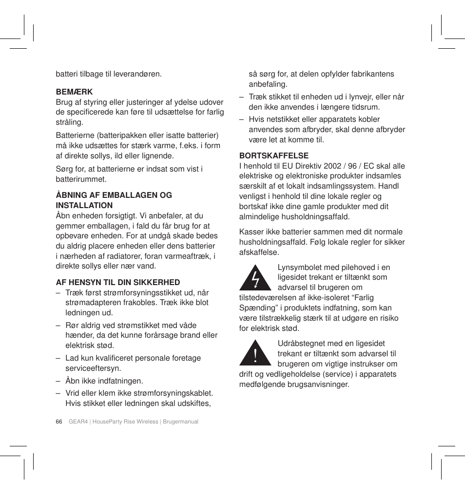 GEAR4 HouseParty Rise Wireless User Manual | Page 68 / 71