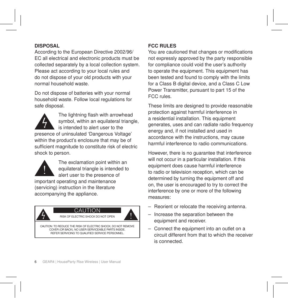 GEAR4 HouseParty Rise Wireless User Manual | Page 8 / 71