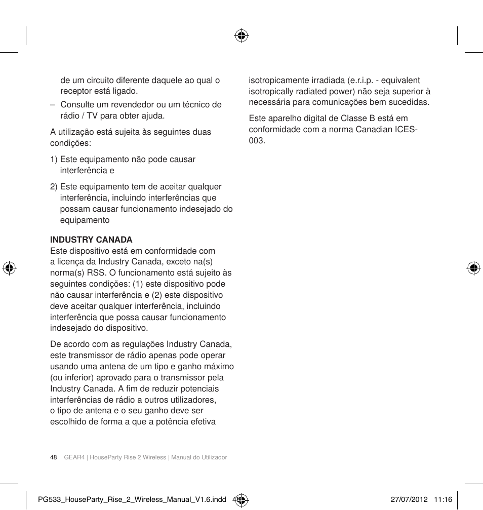 GEAR4 HouseParty Rise 2 Wireless User Manual | Page 49 / 81