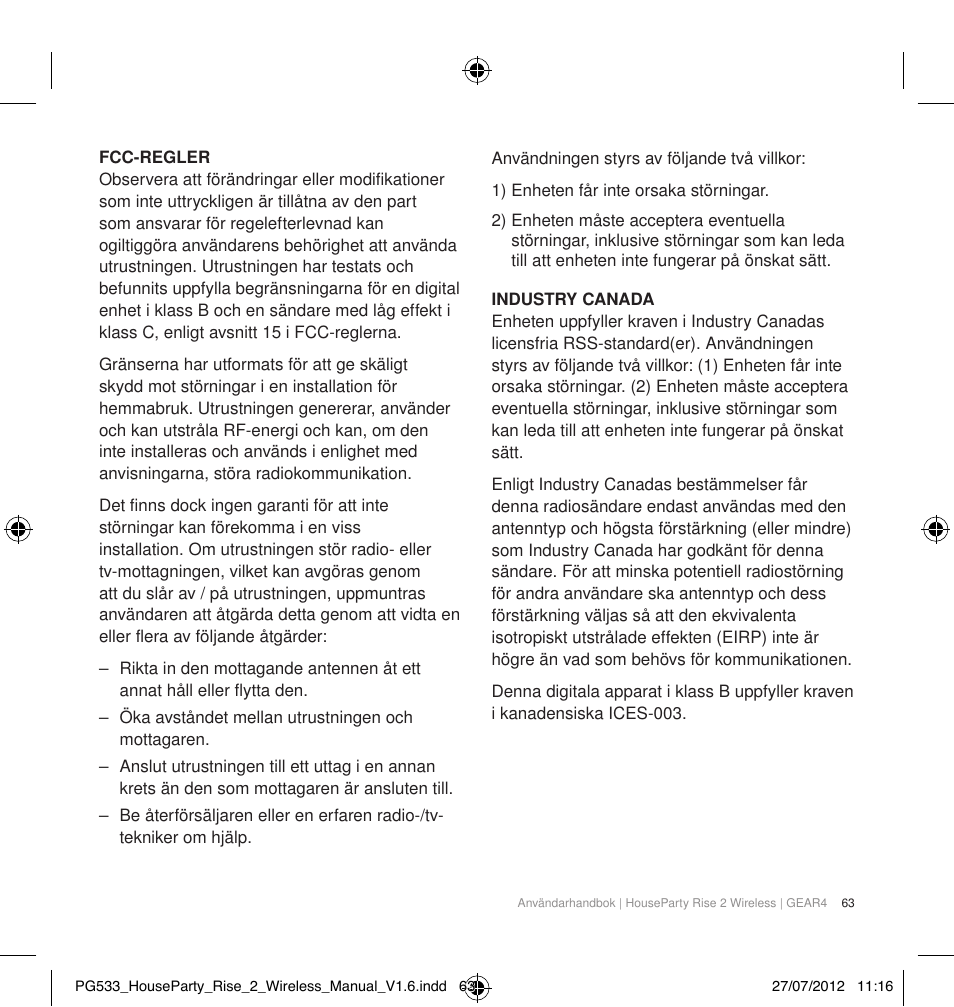 GEAR4 HouseParty Rise 2 Wireless User Manual | Page 64 / 81