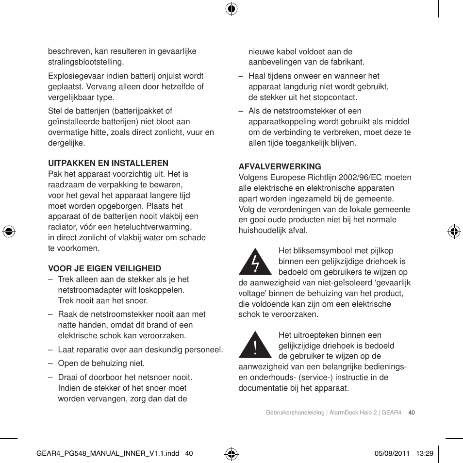 GEAR4 AlarmDock Halo 2 User Manual | Page 43 / 62