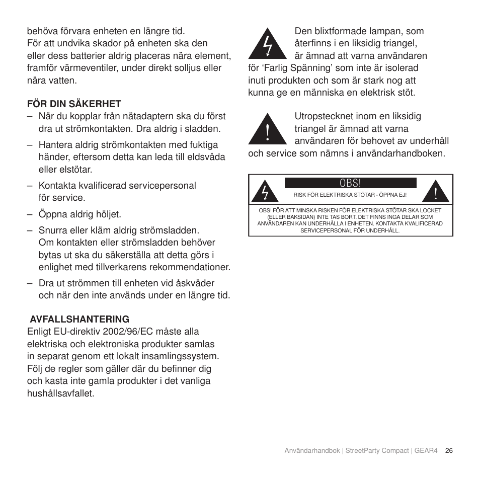 GEAR4 StreetParty Compact User Manual | Page 31 / 44