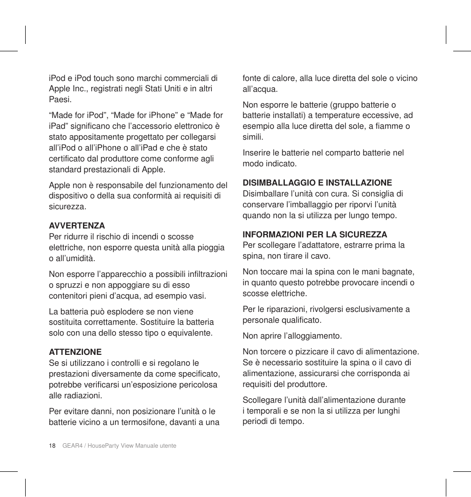 GEAR4 HouseParty View User Manual | Page 21 / 42