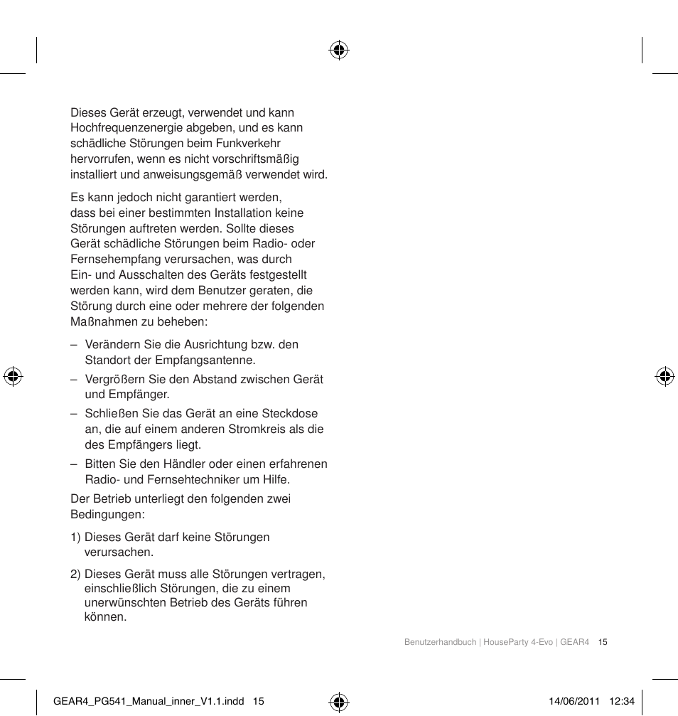 GEAR4 HouseParty 4 EVO User Manual | Page 16 / 49