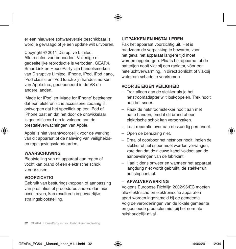 GEAR4 HouseParty 4 EVO User Manual | Page 33 / 49