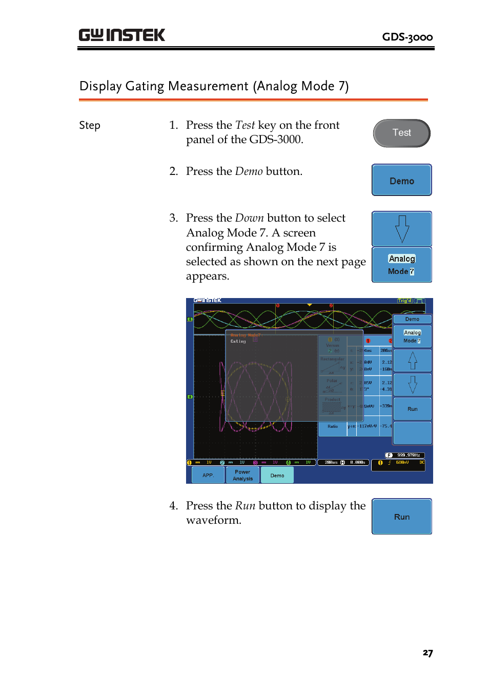 Display gating measurement (analog mode 7) | GW Instek GDB-03 User Manual | Page 29 / 99