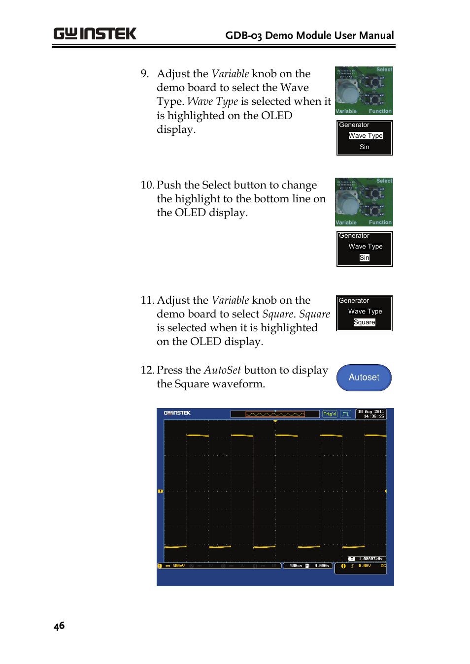 Gdb-03 demo module user manual | GW Instek GDB-03 User Manual | Page 48 / 99