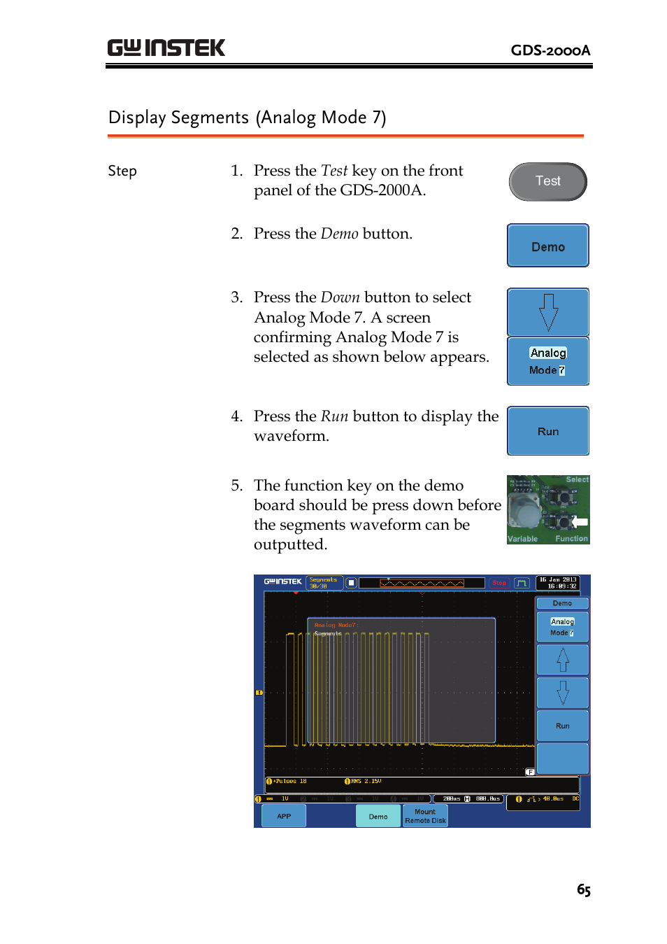 Display segments (analog mode 7) | GW Instek GDB-03 User Manual | Page 67 / 99