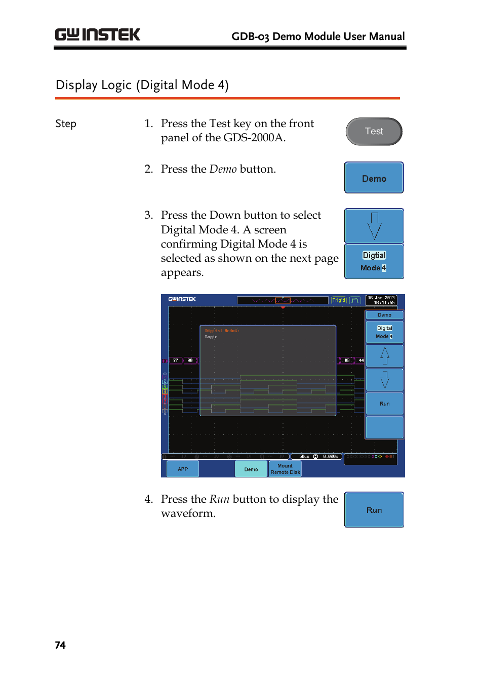 Display logic (digital mode 4) | GW Instek GDB-03 User Manual | Page 76 / 99