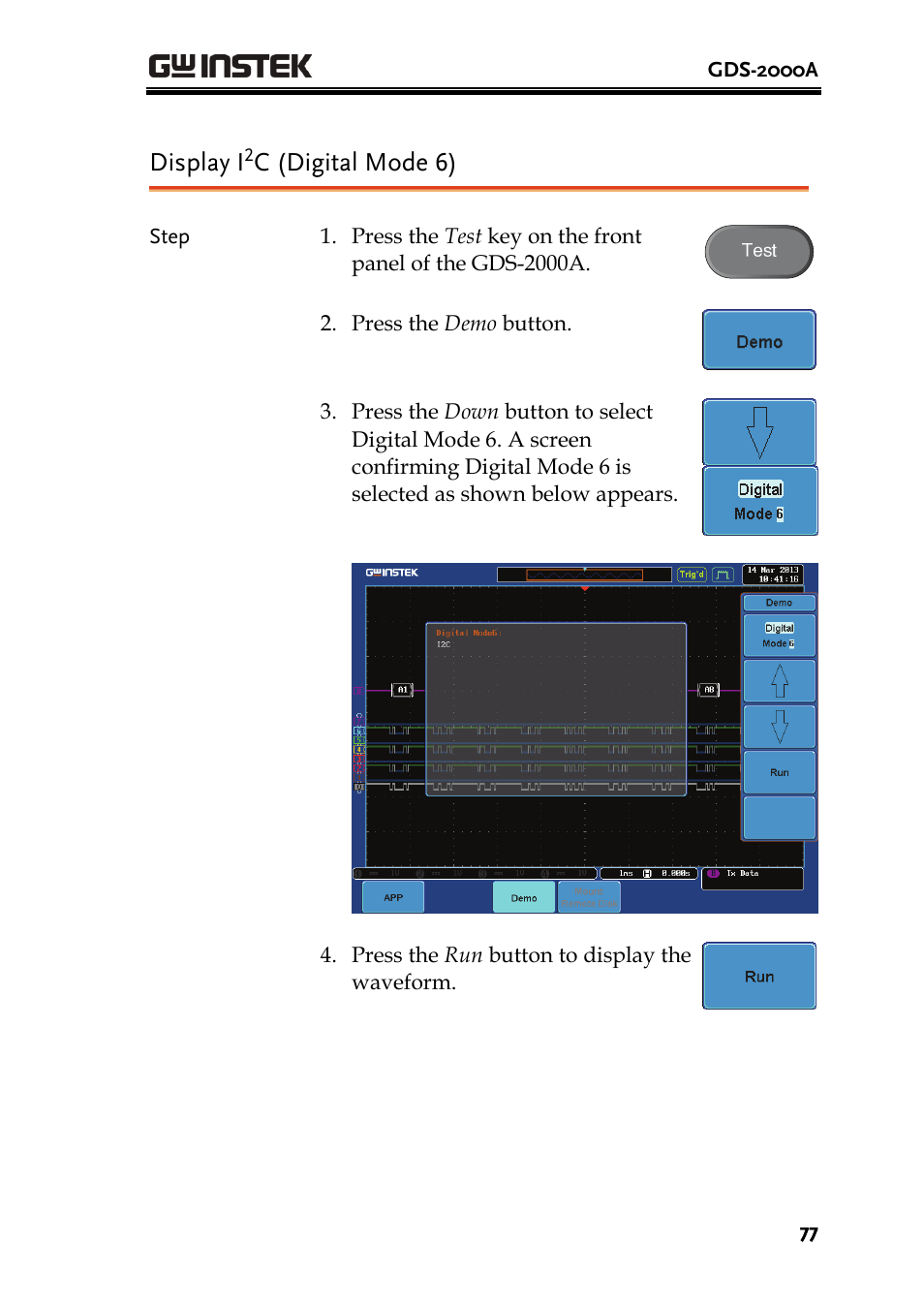 Display i, C (digital mode 6) | GW Instek GDB-03 User Manual | Page 79 / 99