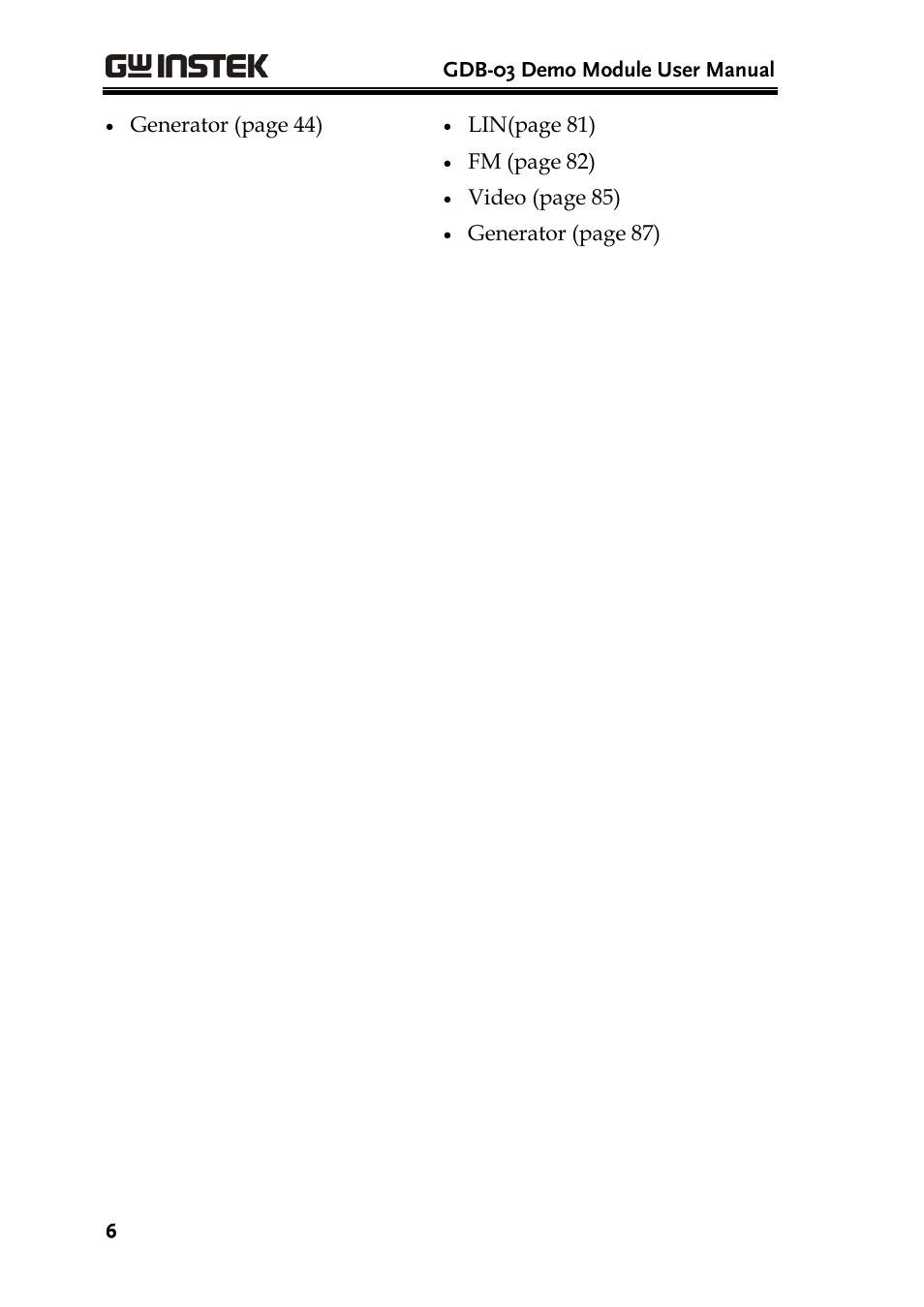 GW Instek GDB-03 User Manual | Page 8 / 99