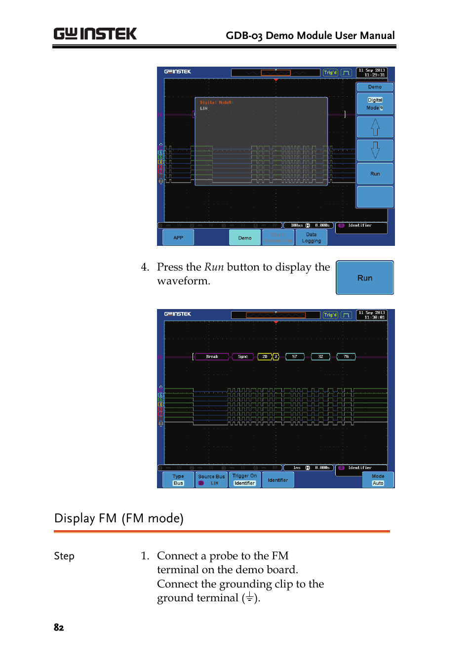 Display fm (fm mode) | GW Instek GDB-03 User Manual | Page 84 / 99