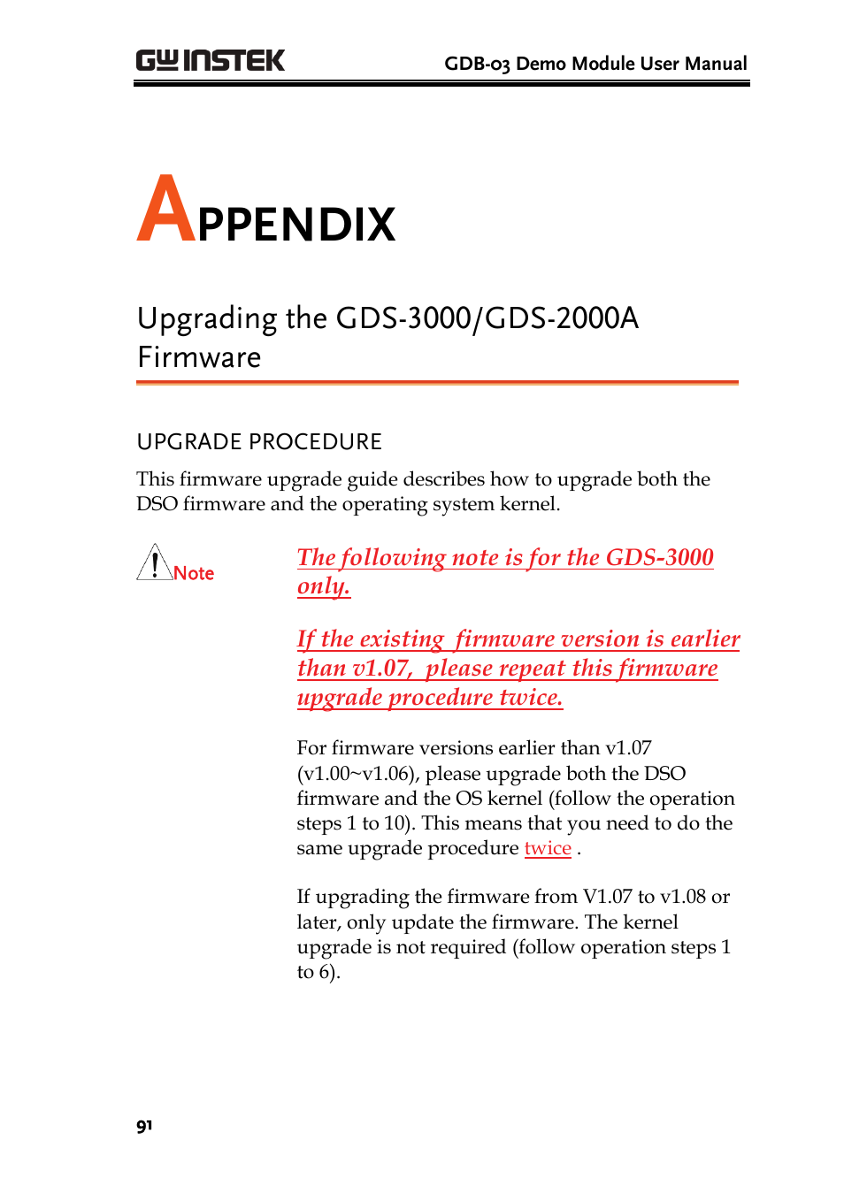 Ppendix | GW Instek GDB-03 User Manual | Page 93 / 99