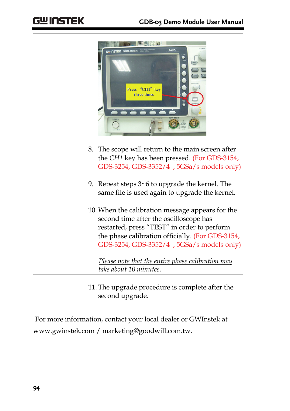 GW Instek GDB-03 User Manual | Page 96 / 99