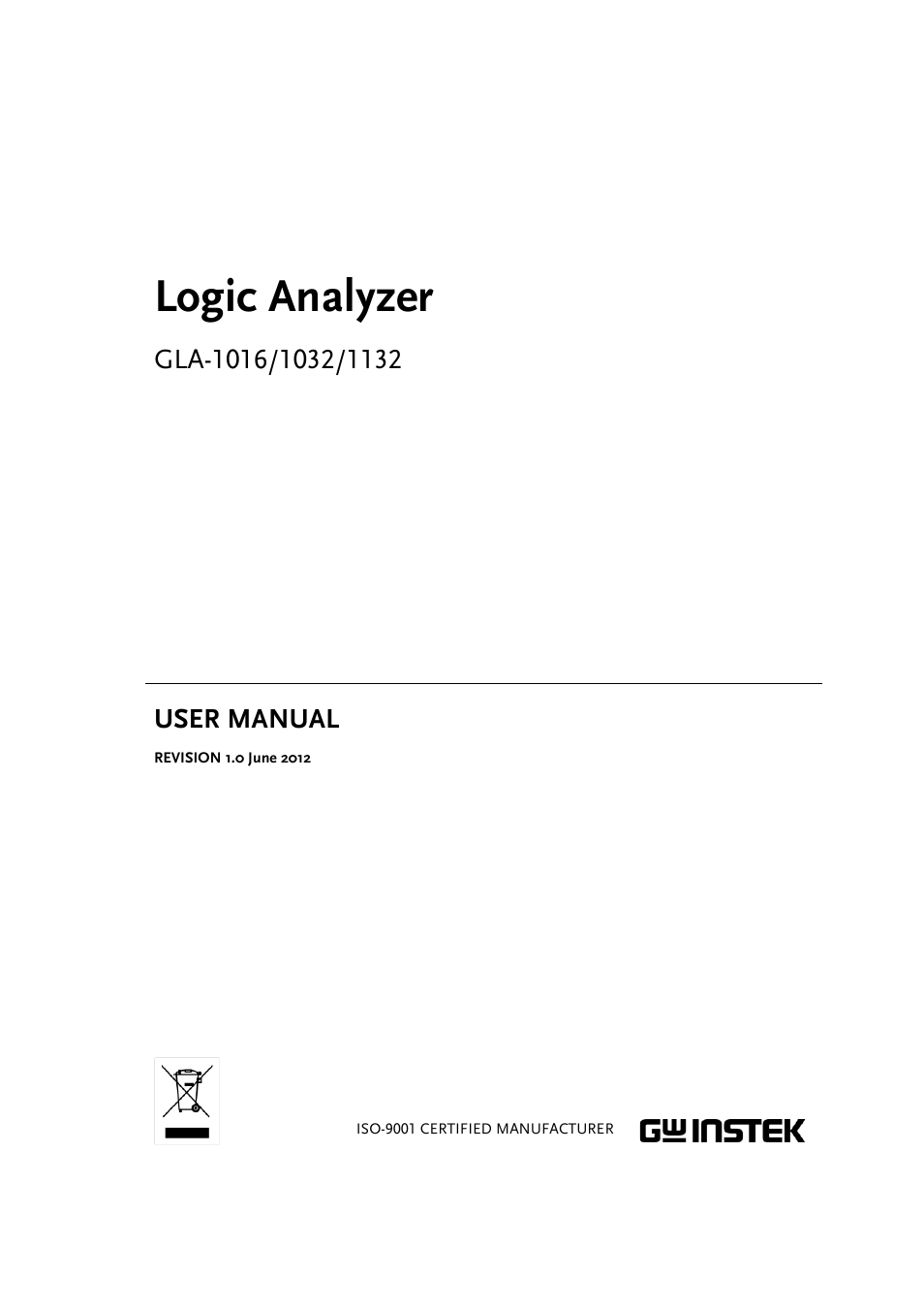 GW Instek GLA-1000 Series User Manual User Manual | 111 pages