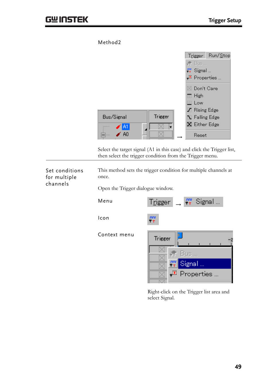 Set conditions for multiple channels | GW Instek GLA-1000 Series User Manual User Manual | Page 49 / 111