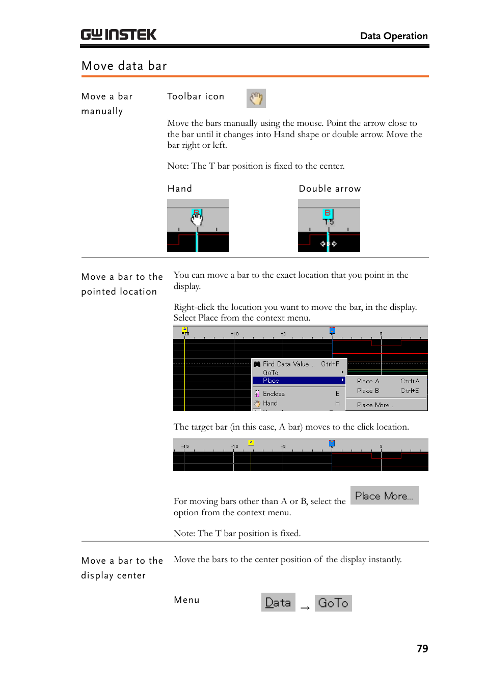 Move data bar | GW Instek GLA-1000 Series User Manual User Manual | Page 79 / 111