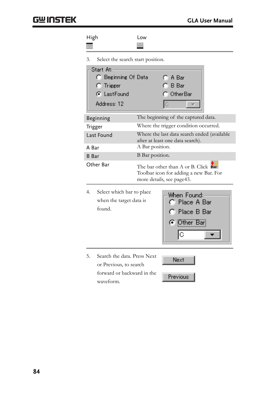 GW Instek GLA-1000 Series User Manual User Manual | Page 84 / 111