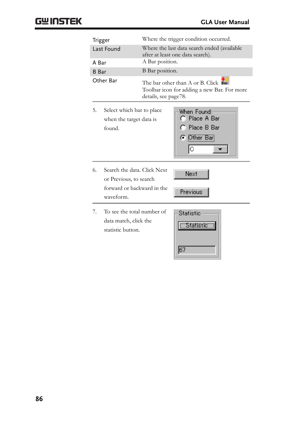 GW Instek GLA-1000 Series User Manual User Manual | Page 86 / 111