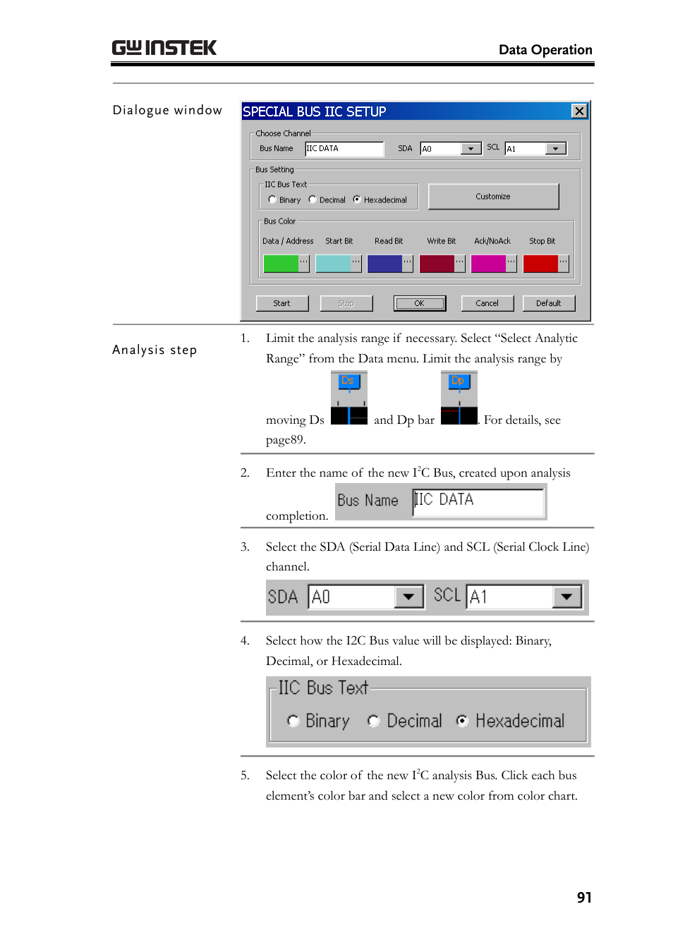 Analysis step | GW Instek GLA-1000 Series User Manual User Manual | Page 91 / 111
