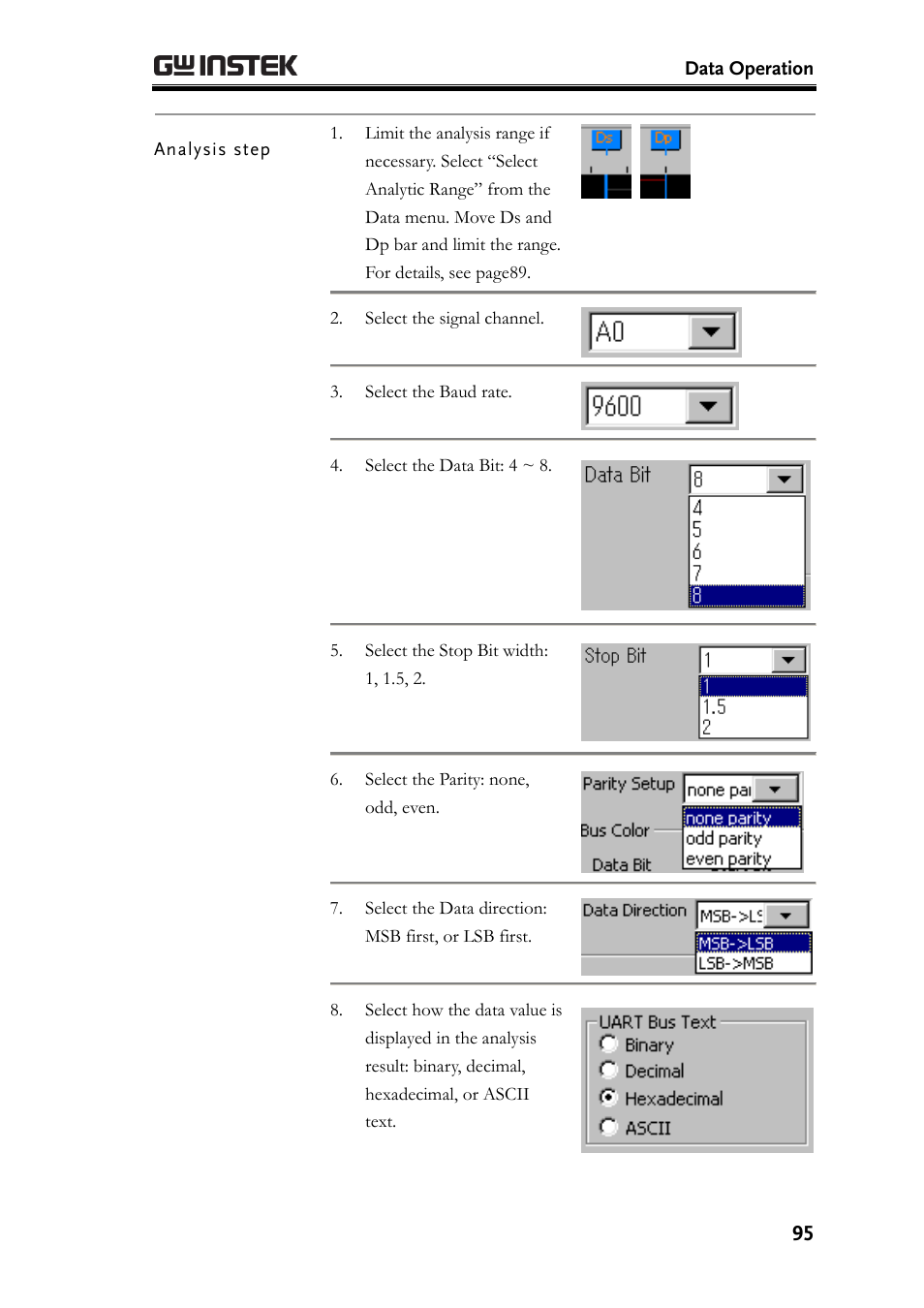 Analysis step | GW Instek GLA-1000 Series User Manual User Manual | Page 95 / 111