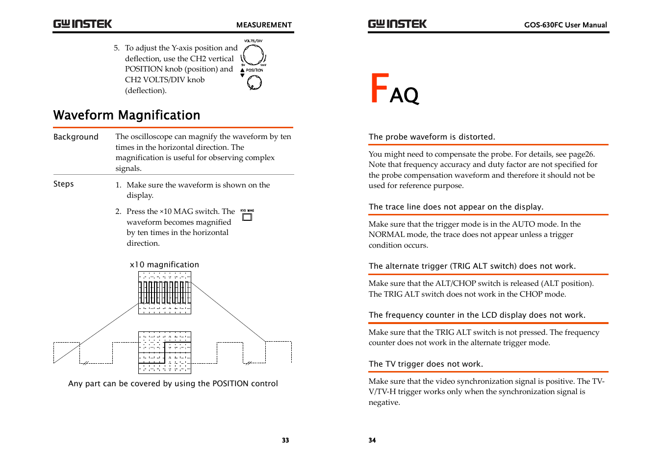 Waveform magnification | GW Instek GOS-630FC User Manual | Page 17 / 20