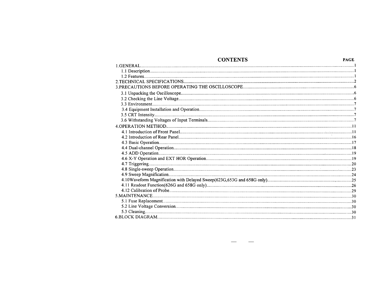 GW Instek GOS-652G User Manual | Page 2 / 36