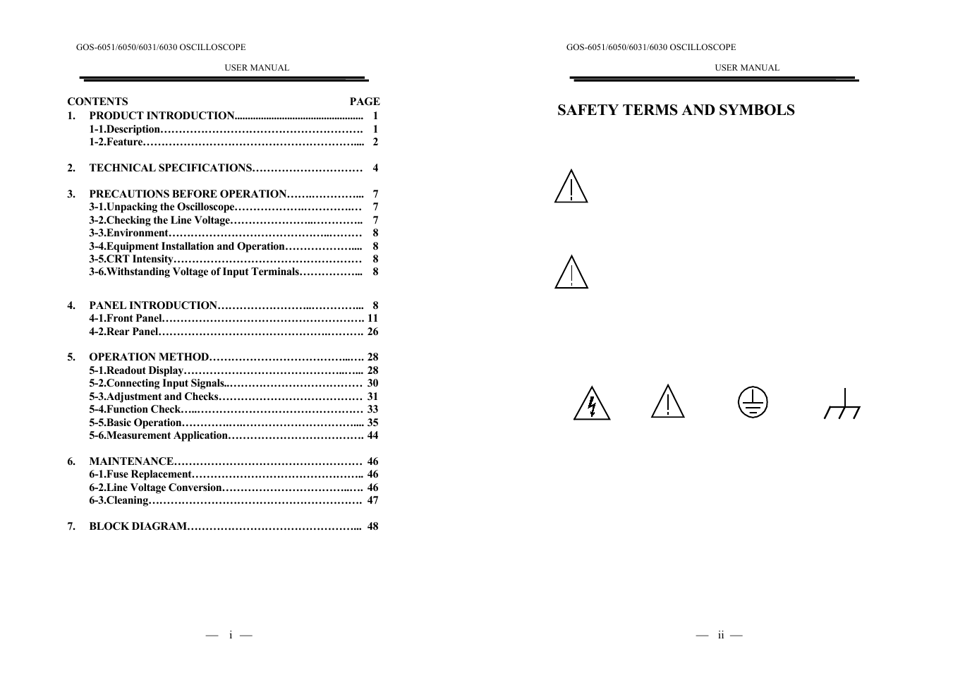 GW Instek GOS-6000 Series User Manual | 27 pages