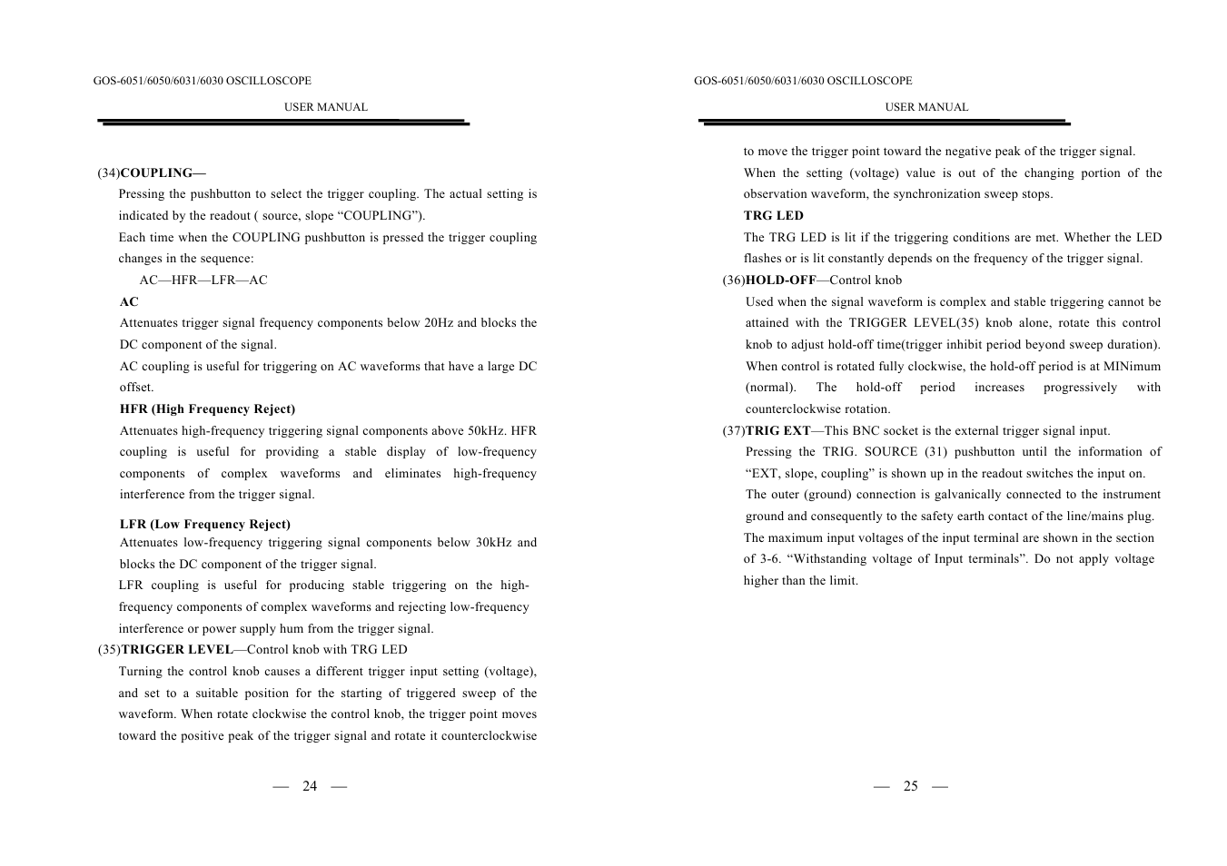 GW Instek GOS-6000 Series User Manual | Page 15 / 27