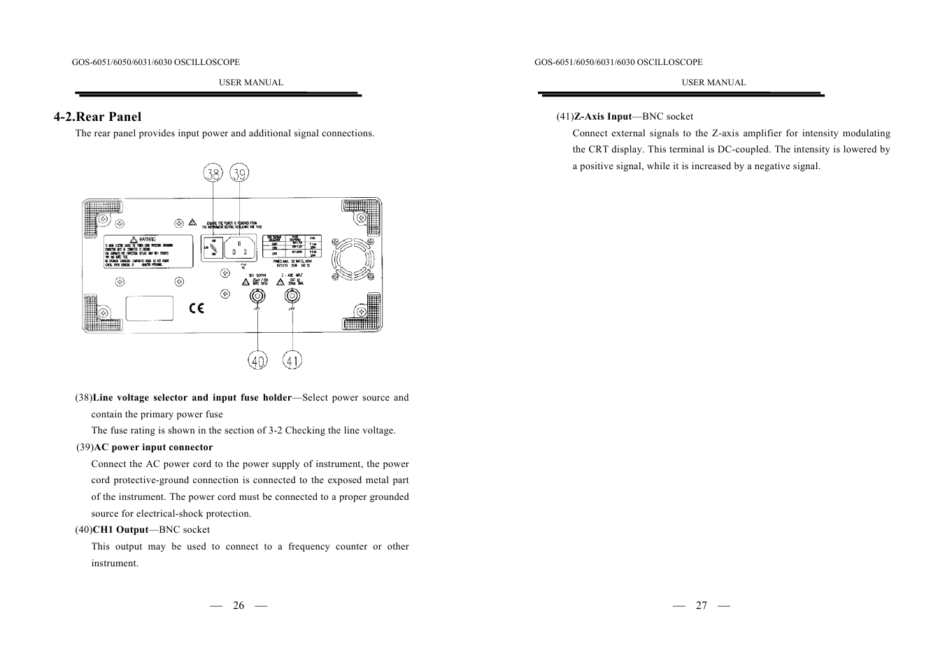 GW Instek GOS-6000 Series User Manual | Page 16 / 27