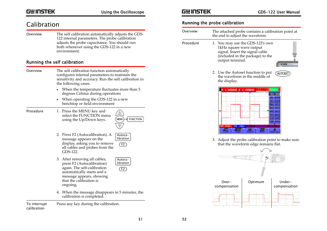 Calibration | GW Instek GDS-122 User Manual User Manual | Page 26 / 52