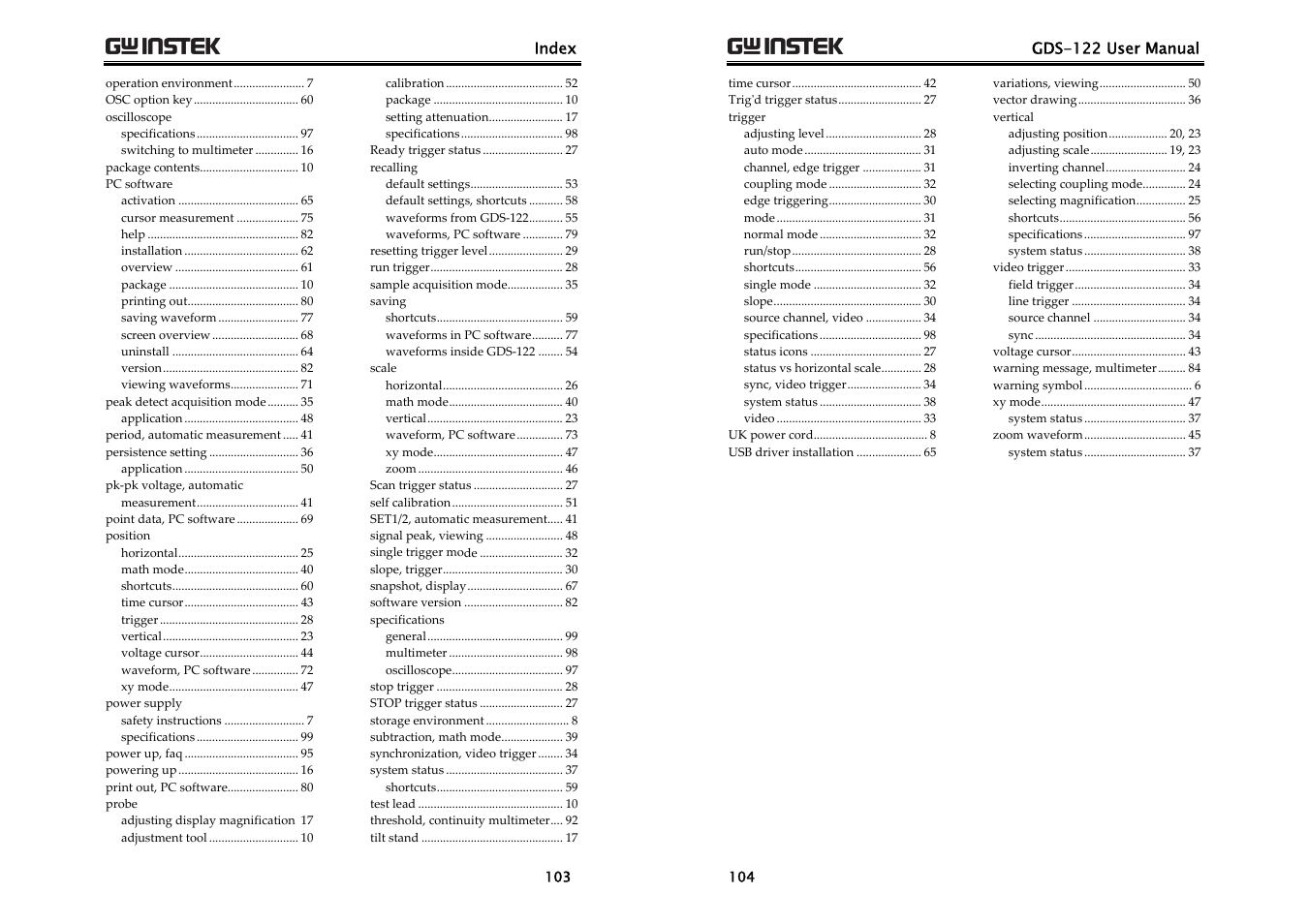GW Instek GDS-122 User Manual User Manual | Page 52 / 52