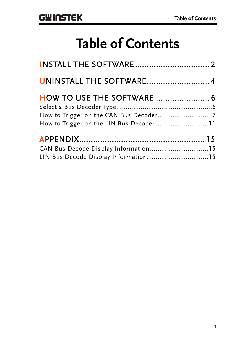 GW Instek GDS-2000A series CAN/LIN bus User Manual User Manual | Page 3 / 18