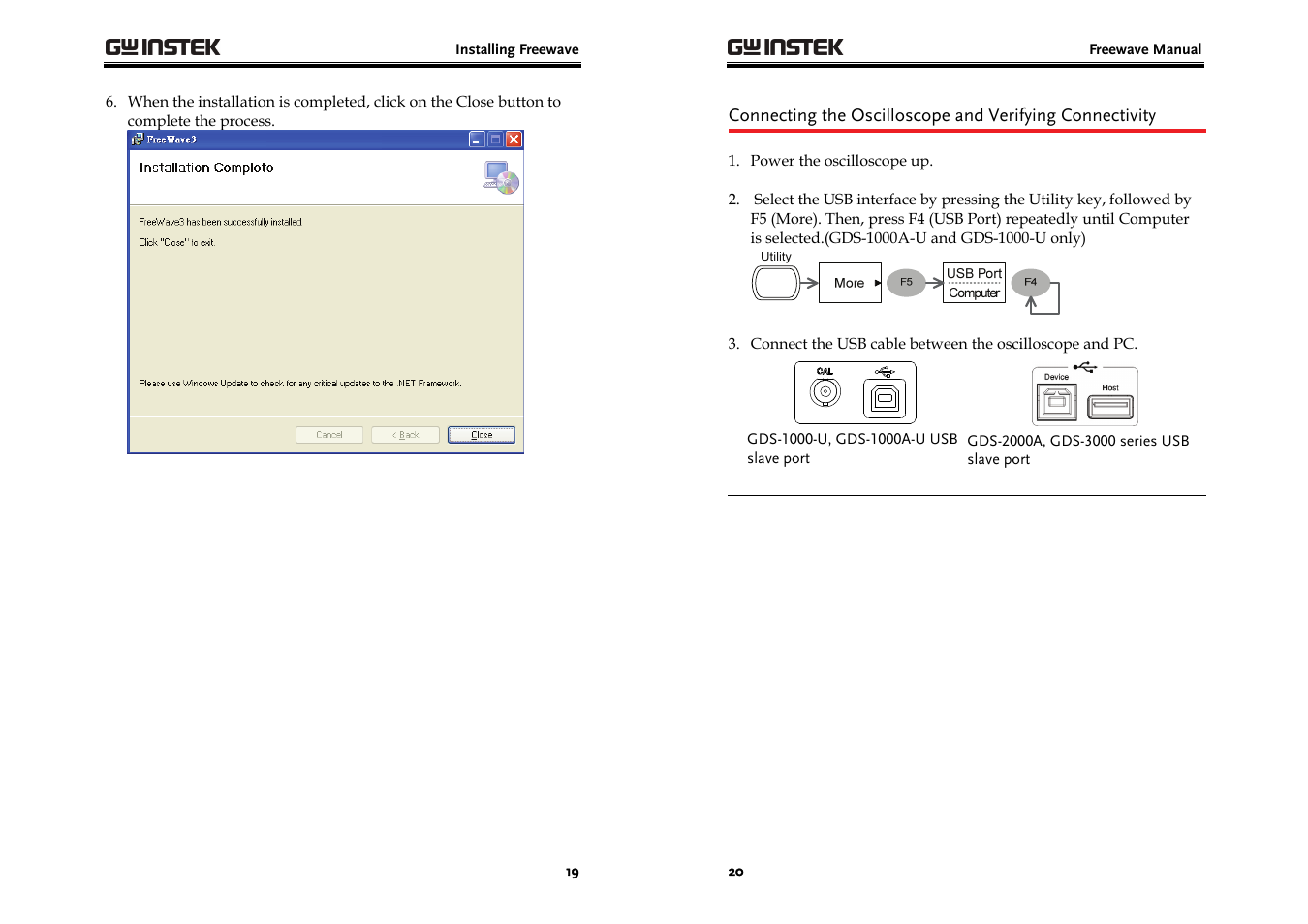 GW Instek GDS-3000 Series Freewave User Manual User Manual | Page 10 / 26