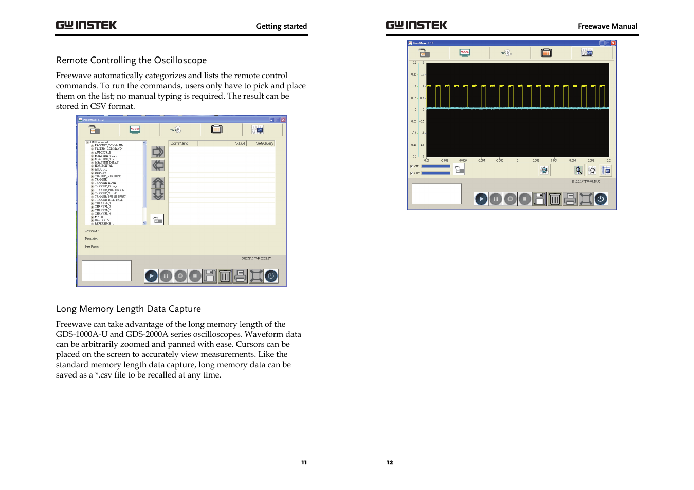 GW Instek GDS-3000 Series Freewave User Manual User Manual | Page 6 / 26