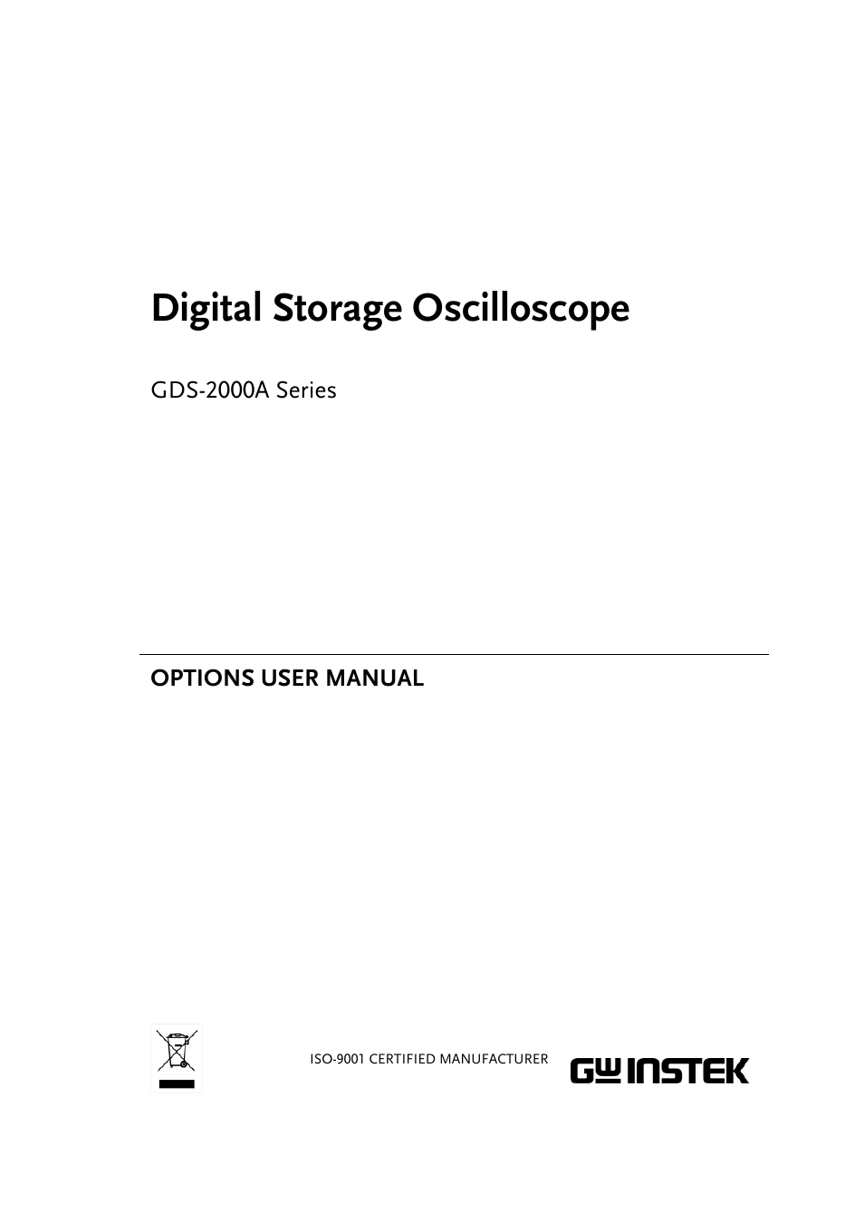 GW Instek GDS-2000A series Option User Manual User Manual | 80 pages