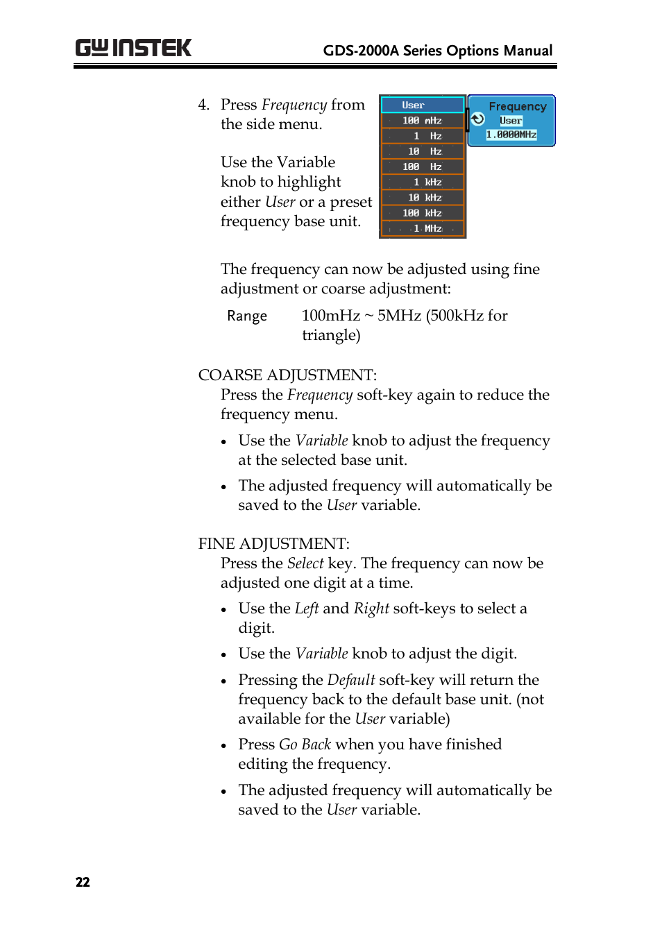 GW Instek GDS-2000A series Option User Manual User Manual | Page 22 / 80