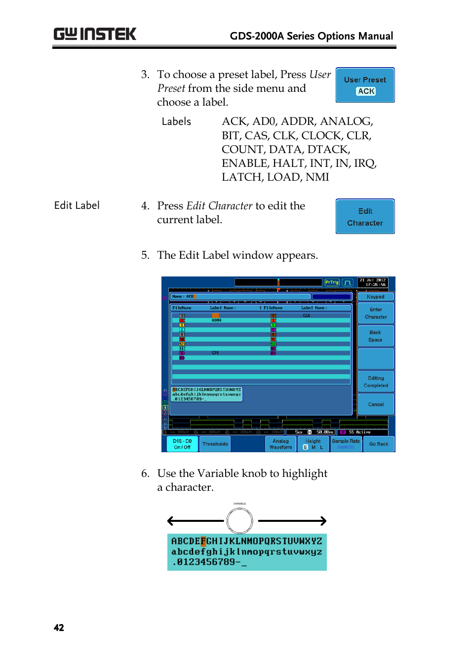 GW Instek GDS-2000A series Option User Manual User Manual | Page 42 / 80