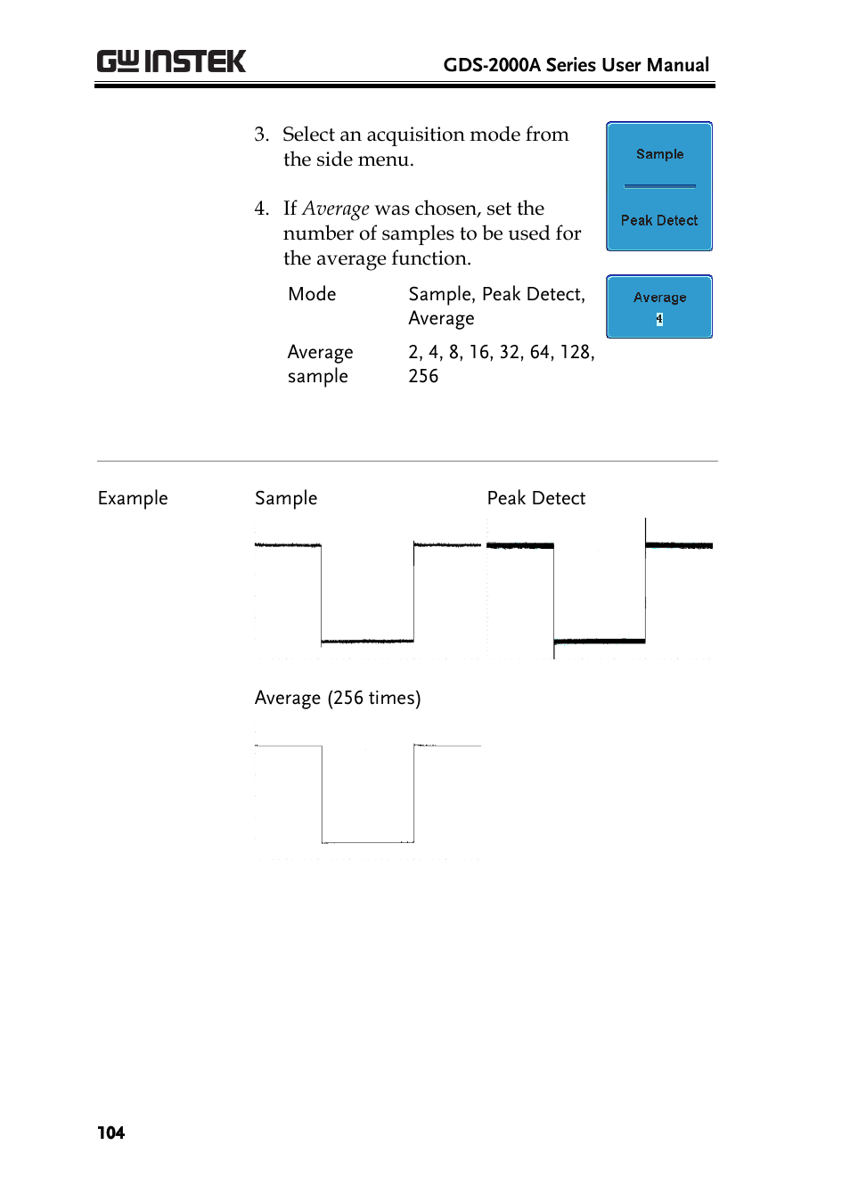 GW Instek GDS-2000A series User Manual User Manual | Page 104 / 261
