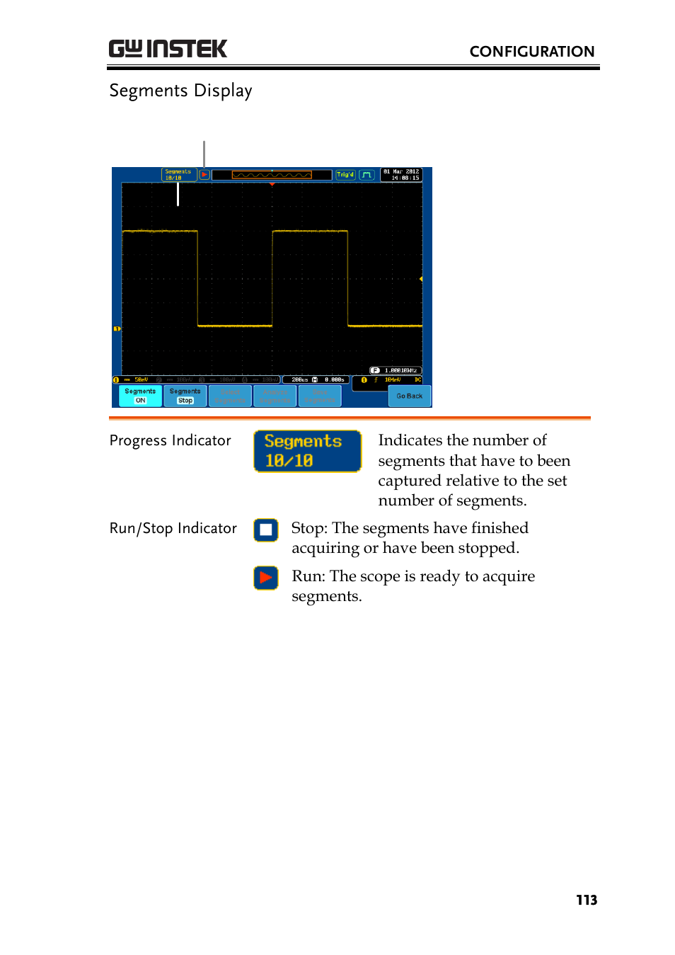 Segments display | GW Instek GDS-2000A series User Manual User Manual | Page 113 / 261