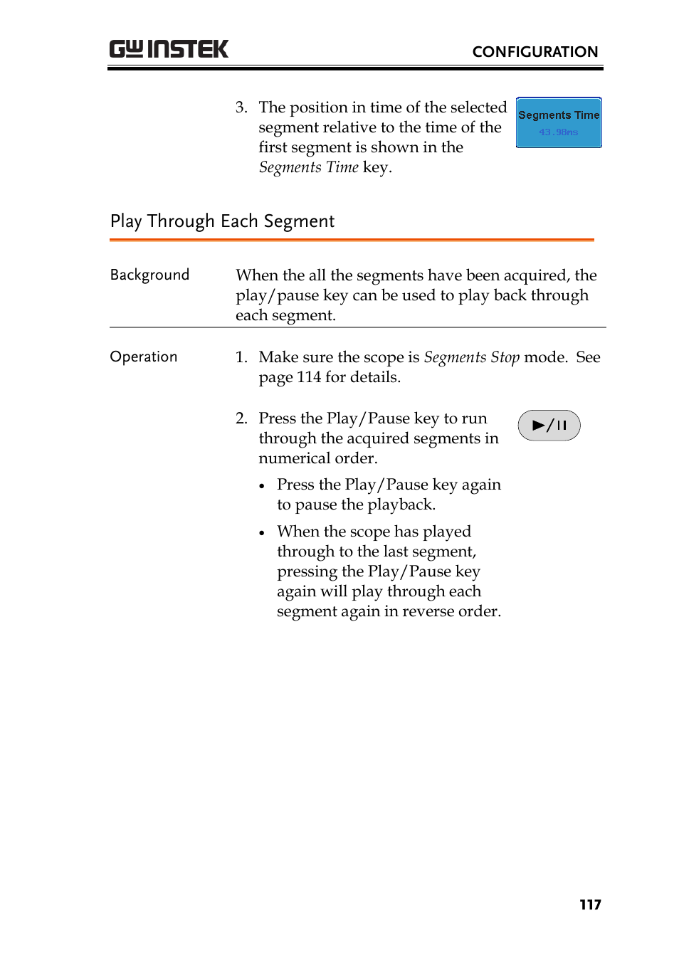 Play through each segment | GW Instek GDS-2000A series User Manual User Manual | Page 117 / 261