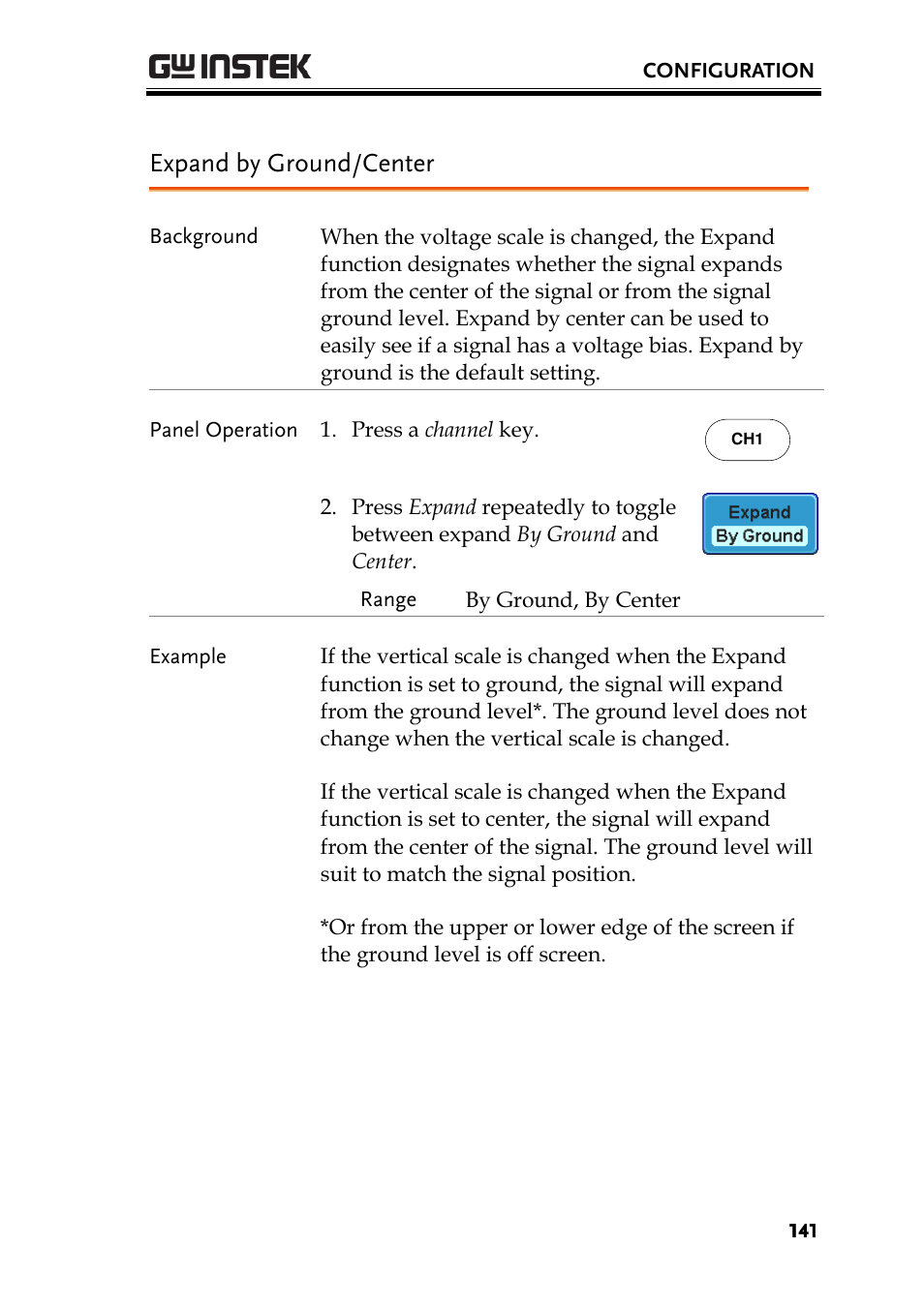 Expand by ground/center | GW Instek GDS-2000A series User Manual User Manual | Page 141 / 261