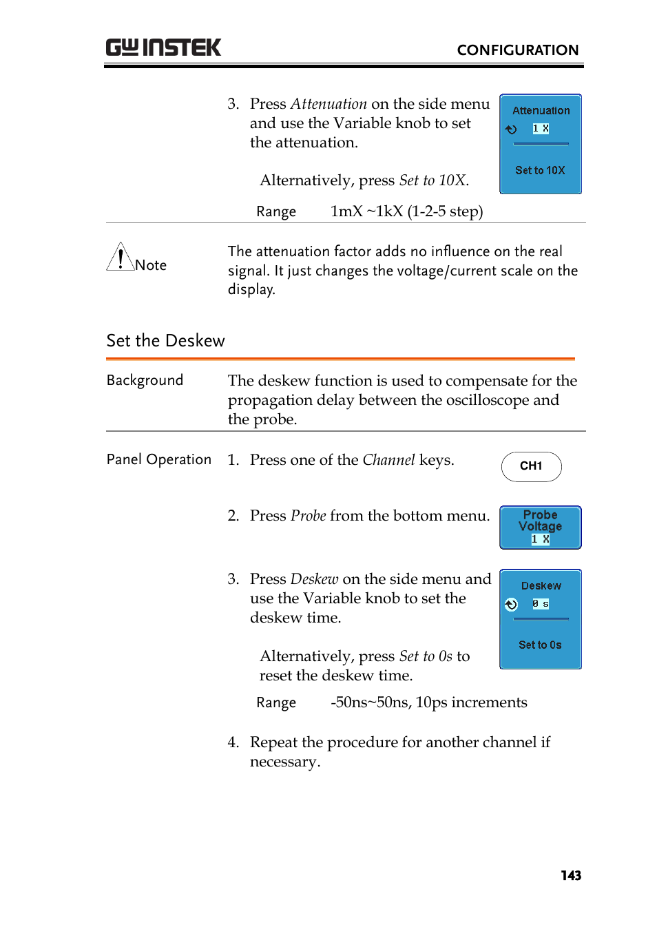 Set the deskew | GW Instek GDS-2000A series User Manual User Manual | Page 143 / 261
