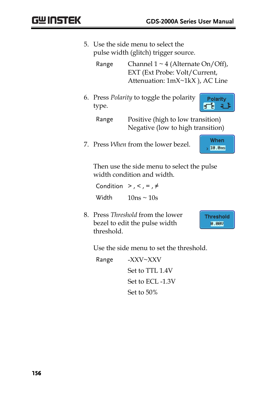 GW Instek GDS-2000A series User Manual User Manual | Page 156 / 261