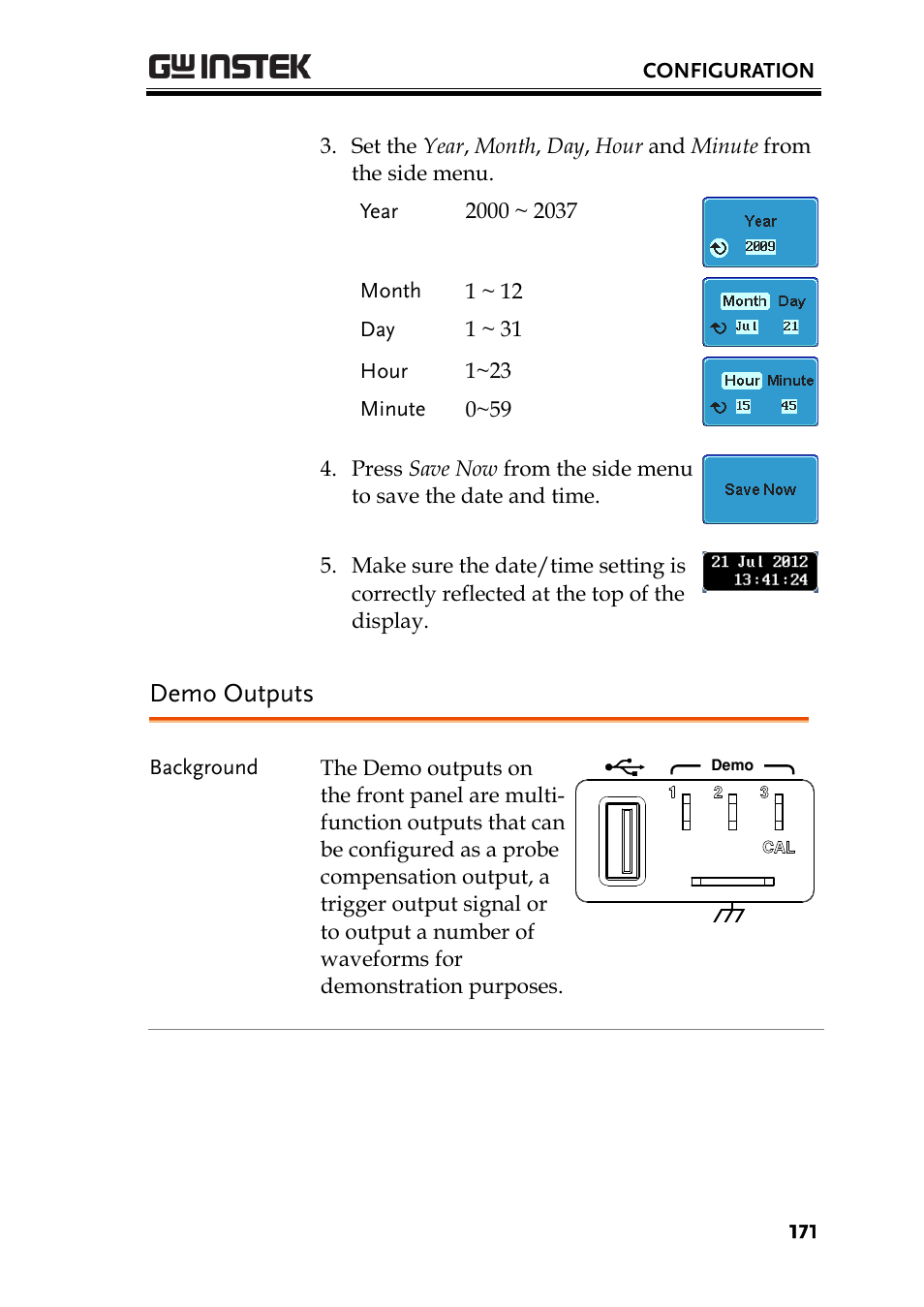 Demo outputs | GW Instek GDS-2000A series User Manual User Manual | Page 171 / 261