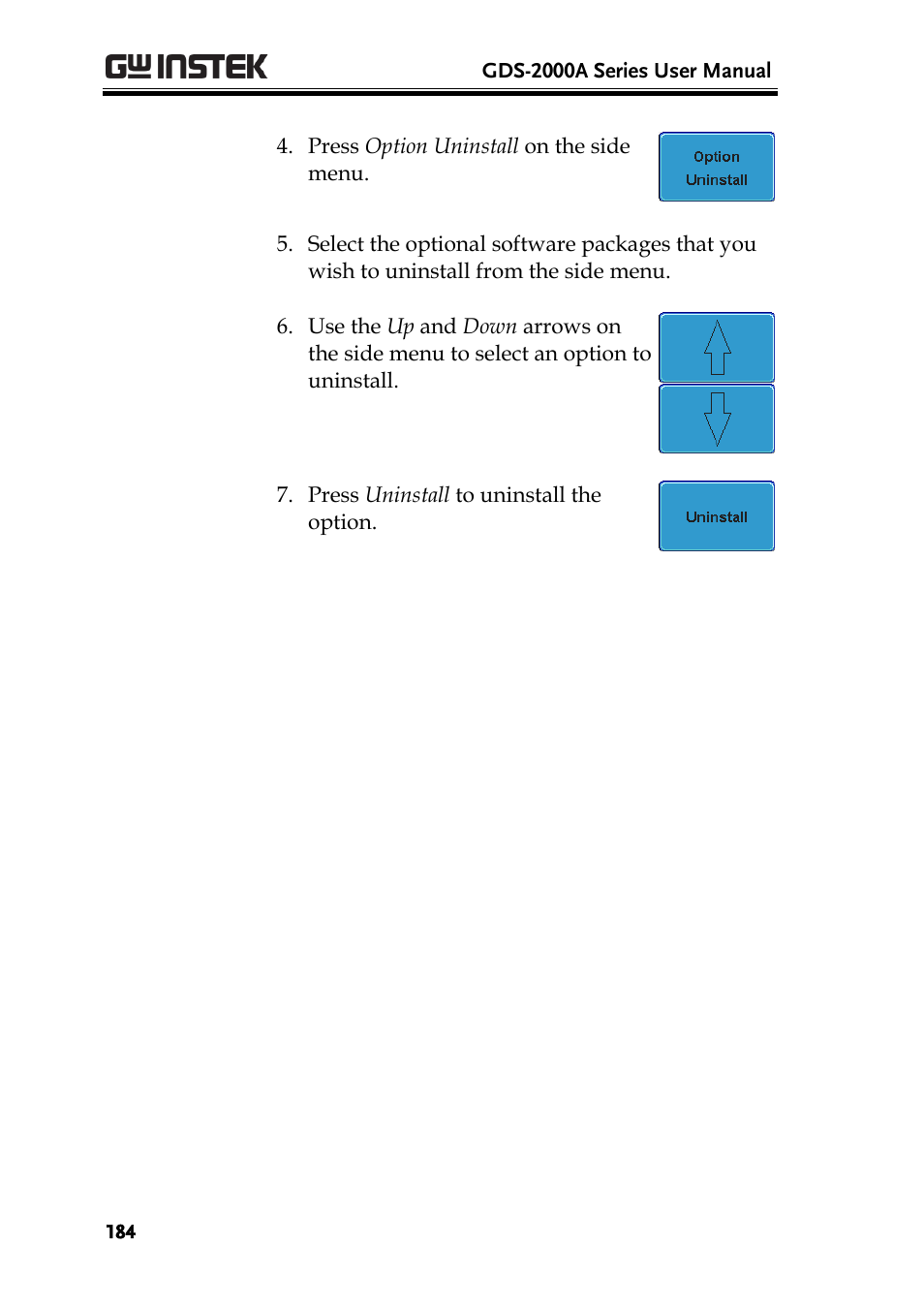 GW Instek GDS-2000A series User Manual User Manual | Page 184 / 261