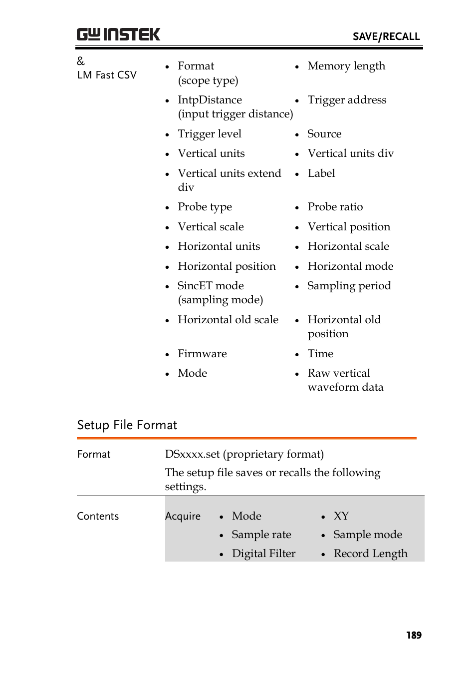 Setup file format | GW Instek GDS-2000A series User Manual User Manual | Page 189 / 261