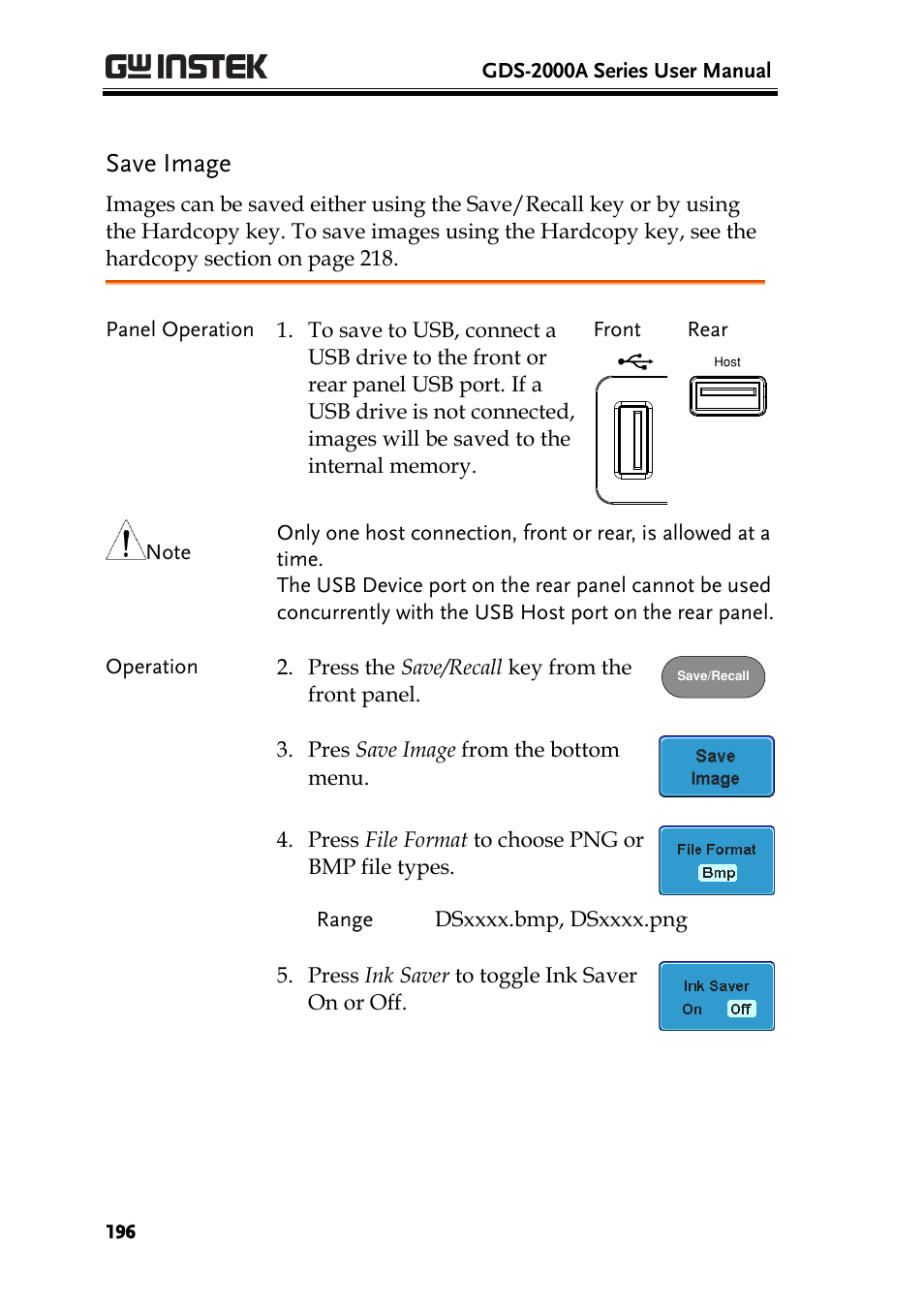 Save image | GW Instek GDS-2000A series User Manual User Manual | Page 196 / 261